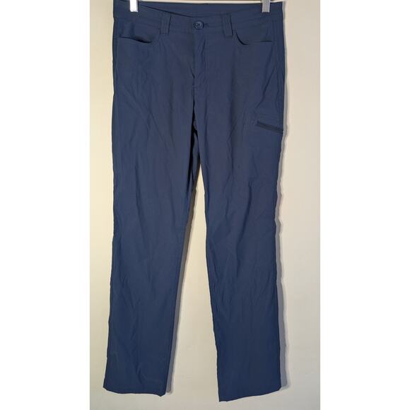 Eddie Bauer Pants Womens 6 Navy Nylon Spandex Stretch Outdoors Hiking Cargo Gorp - Picture 2 of 9